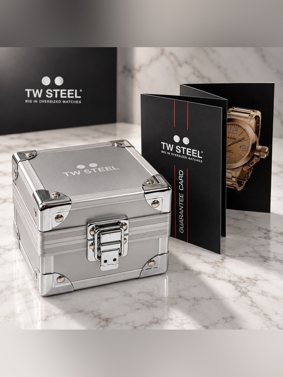 TW Steel Other - TW Steel Original Metal Watch Box with Cushion, Manual & Blank Guarantee Card
